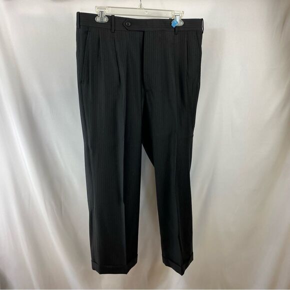 Men’s pinstripe custom tailored dress pants - Picture 2 of 8